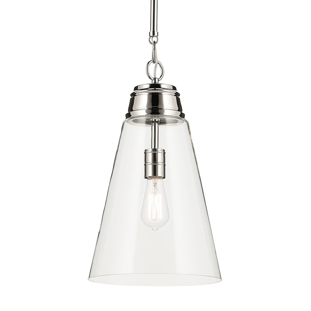 KICHLER-52661PNCLRKICHLER Marsailli 19"/19.75" 1 Light Pendant with Frosted/Clear Glass
