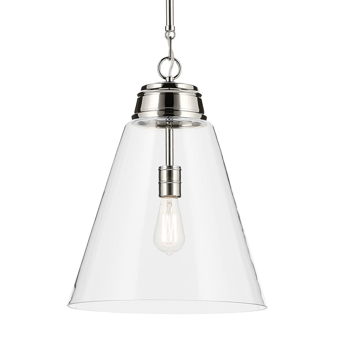 KICHLER-52662PNCLRKICHLER Marsailli 19"/19.75" 1 Light Pendant with Frosted/Clear Glass
