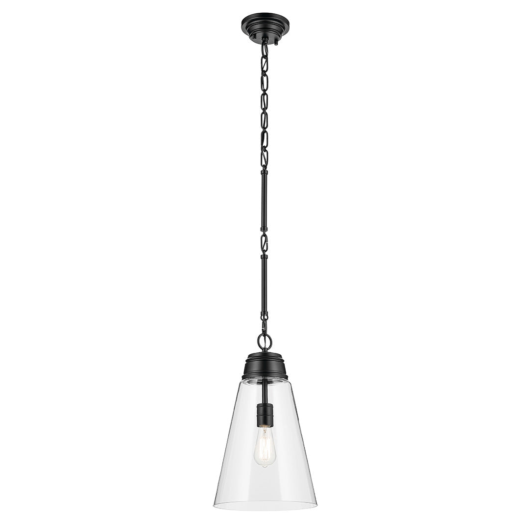 KICHLER-52661CPZKICHLER Marsailli 19"/19.75" 1 Light Pendant with Frosted/Clear Glass