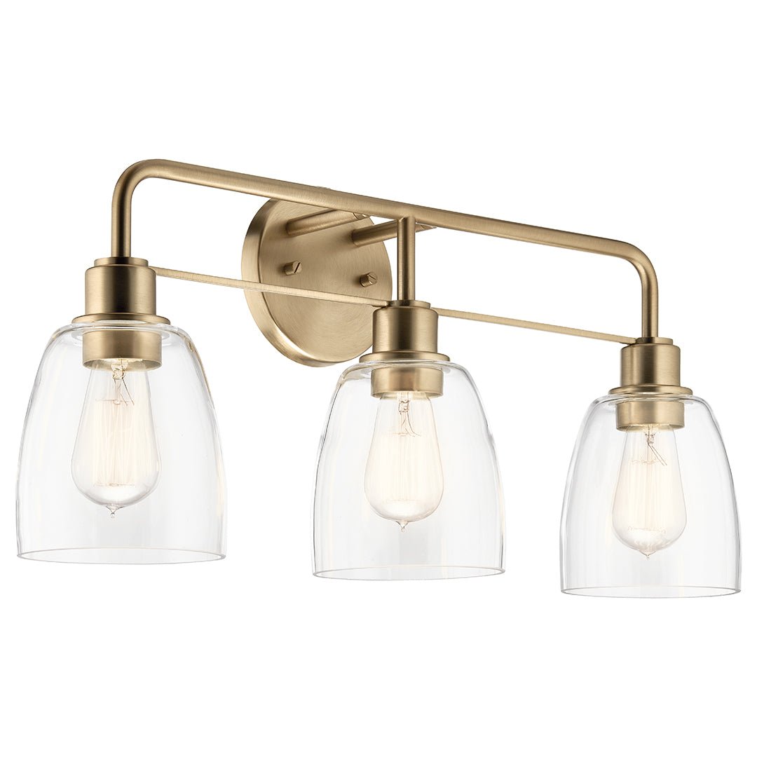 KICHLER-55102CPZKICHLER Meller 55102 3 Light Vanity Light with Clear Glass
