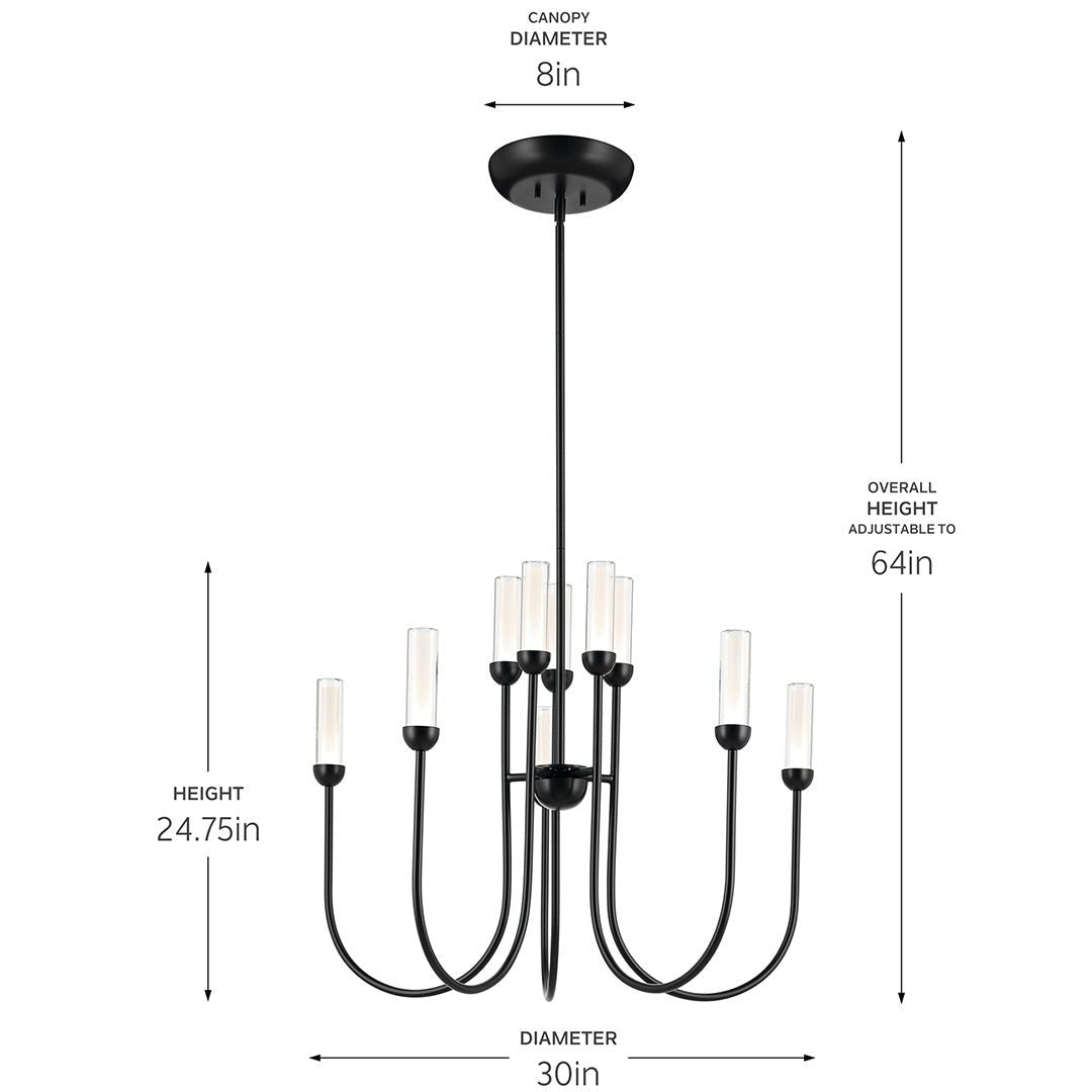 KICHLER-52757PNLEDKICHLER Moraine 52757 50.0W LED 30" Chandelier 30K