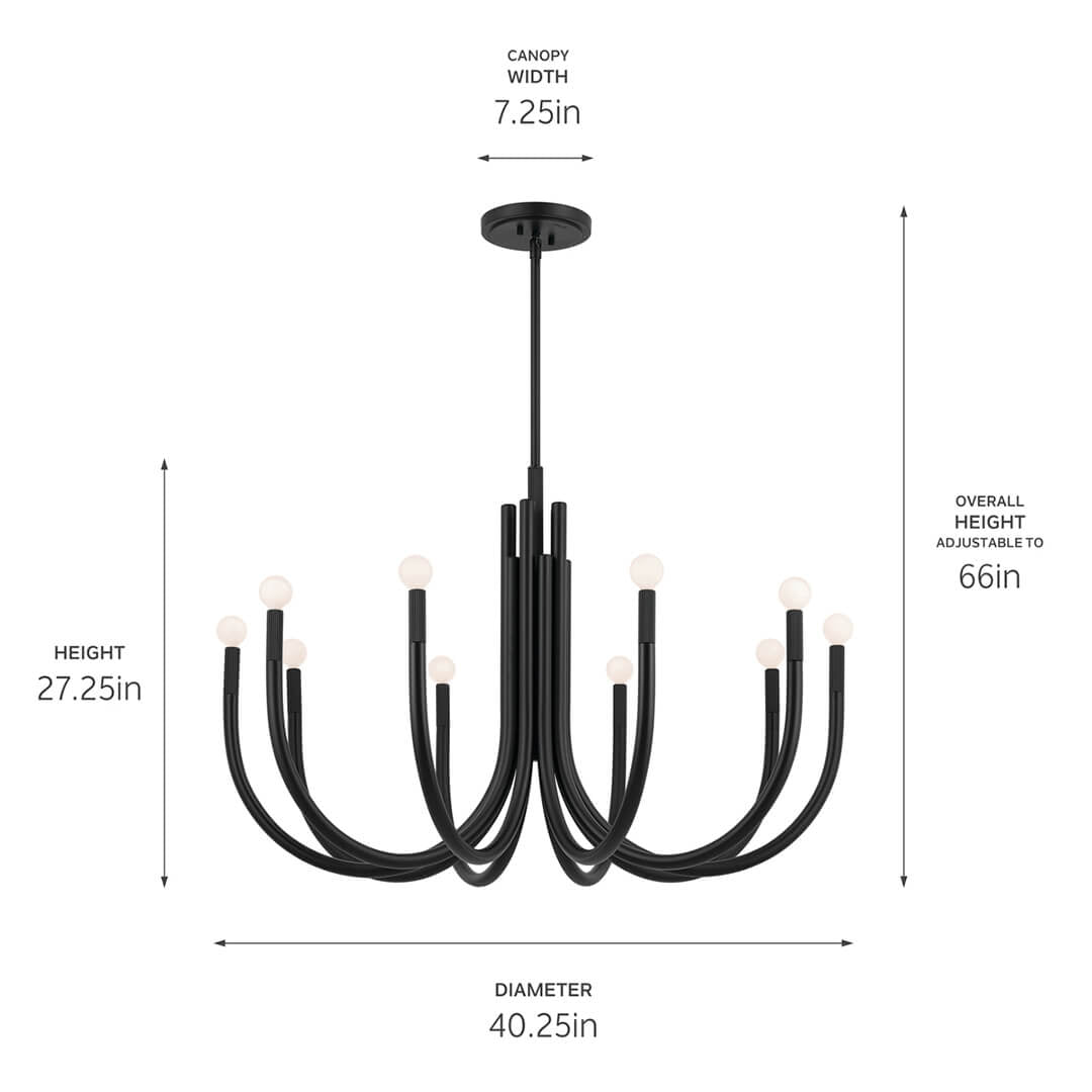 KICHLER-52551CPZKICHLER Odensa 52551 40.25" 10-Light Chandelier