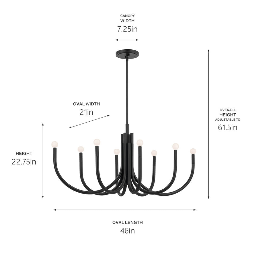 KICHLER-52553PNKICHLER Odensa 52553 21" 8-Light Chandelier