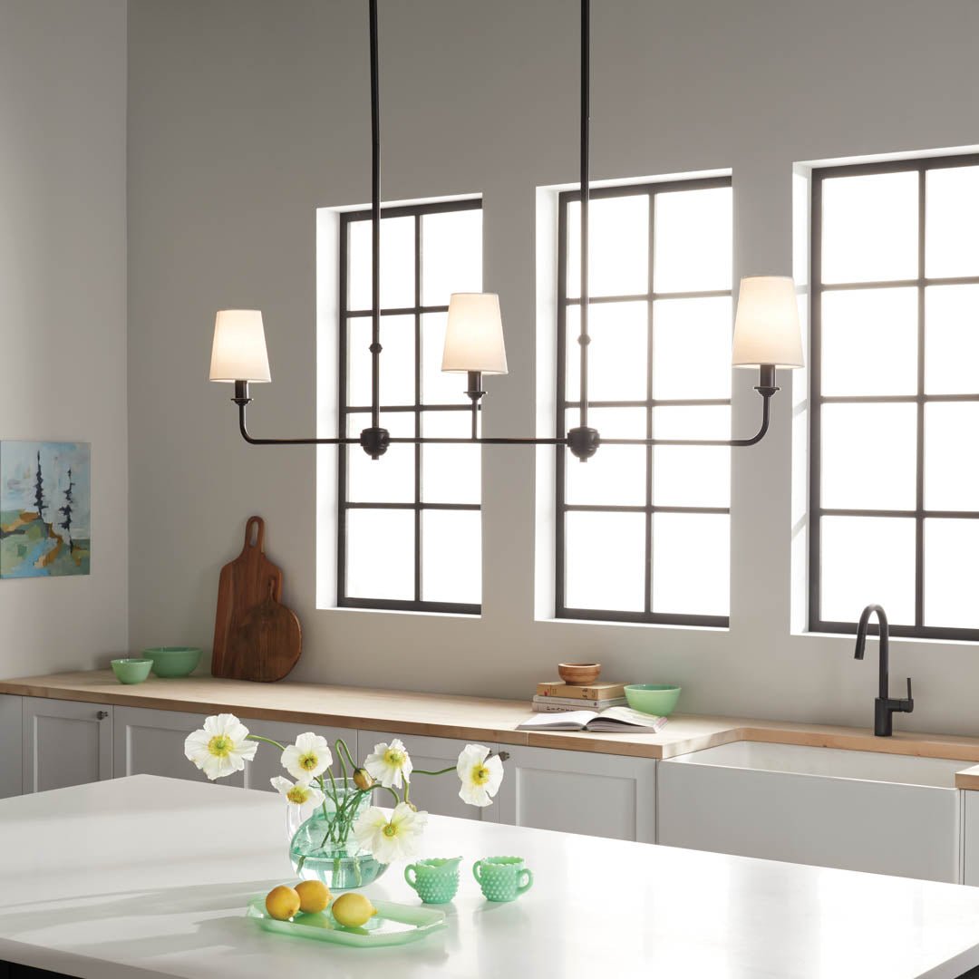 KICHLER-52519PNKICHLER Pallas 52519 4.5" 3-Light Linear Chandelier