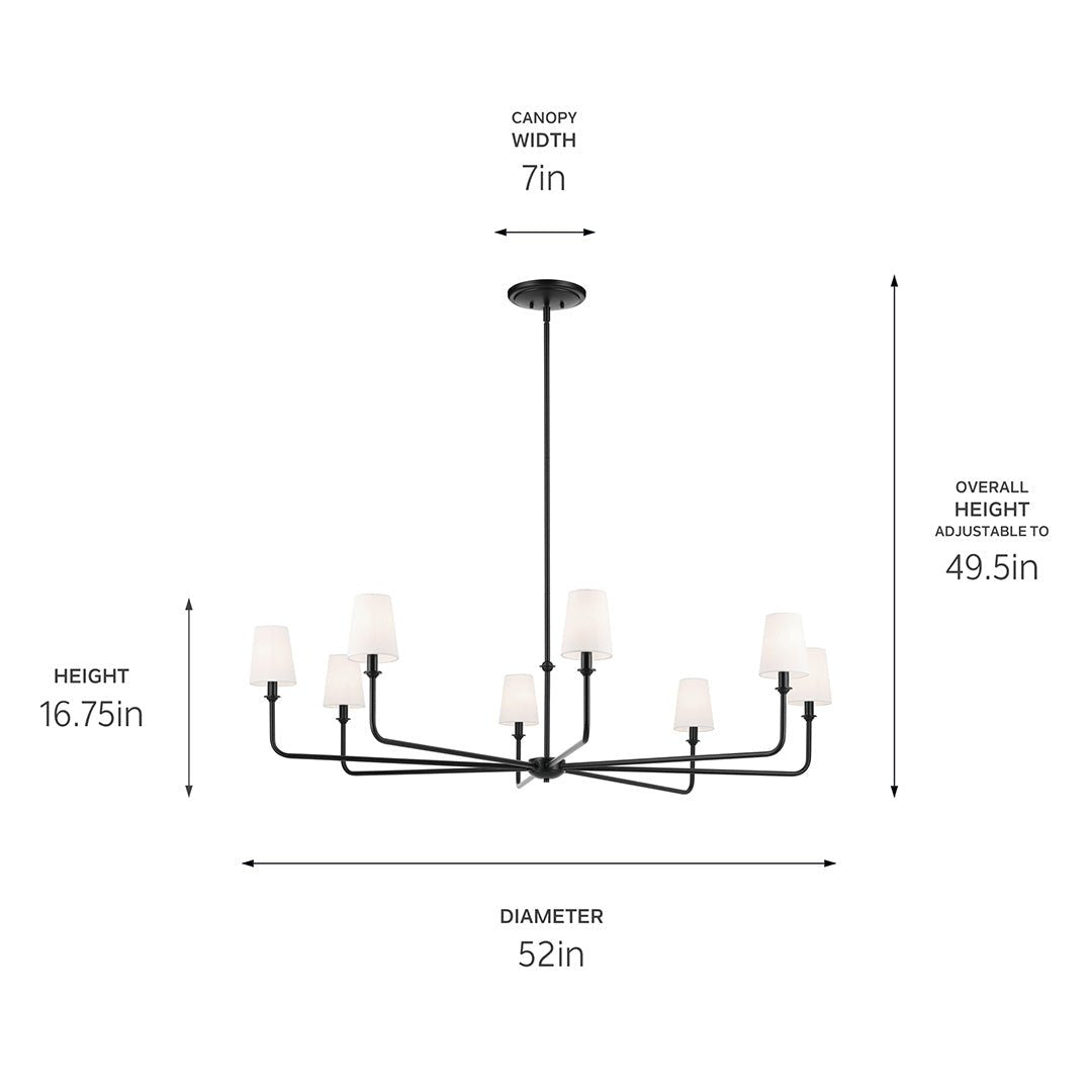 KICHLER-52521PNKICHLER Pallas 52521 52" 8-Light Chandelier