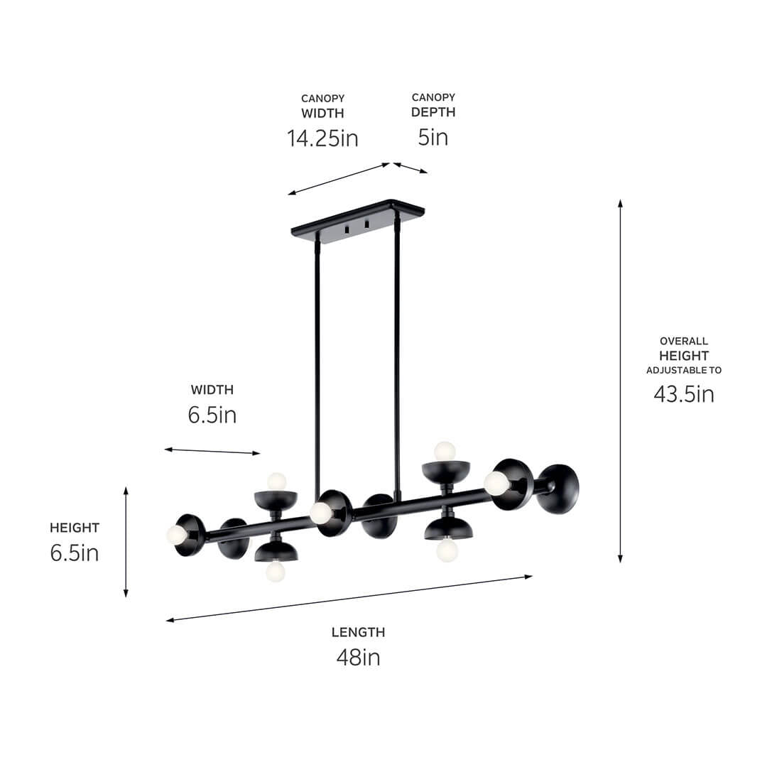 KICHLER-52645CPZKICHLER Palta 52645 6.5" 10-Light Linear Chandelier