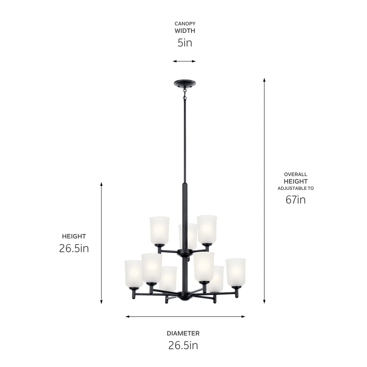 KICHLER-43672OZCLRKICHLER Shailene 43672 26.5" 9-Light Chandelier