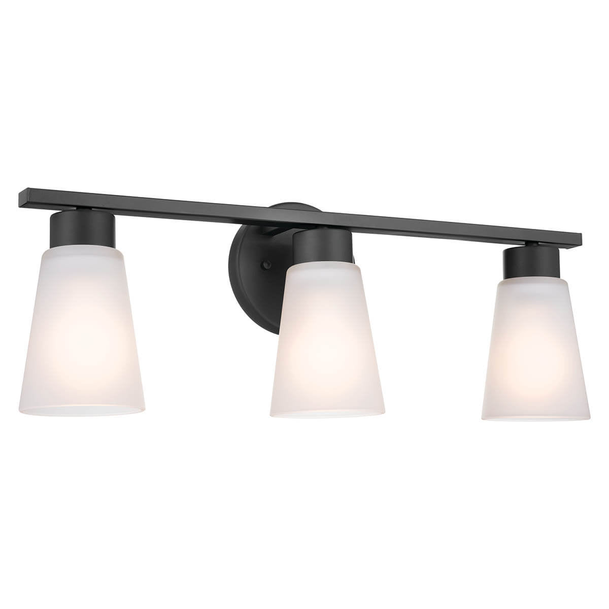 KICHLER-55121BKKICHLER Stamos 55121 3 Light Vanity Light with Frosted/Clear Glass