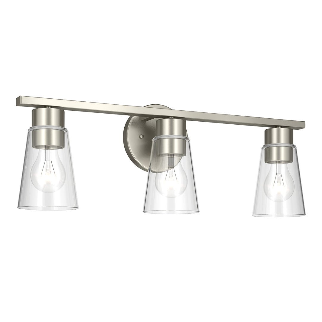 KICHLER-55121NICLRKICHLER Stamos 55121 3 Light Vanity Light with Frosted/Clear Glass