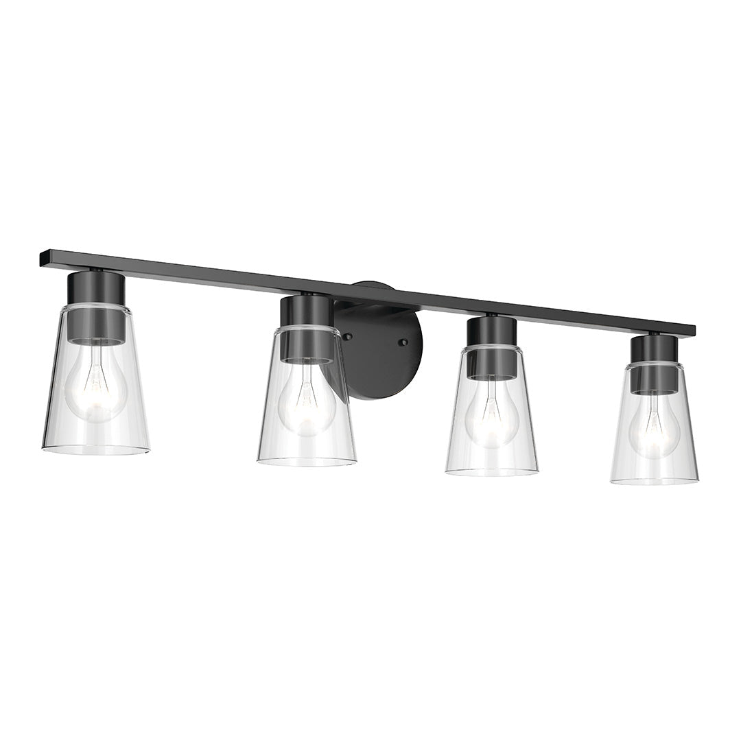 KICHLER-55122BKCLRKICHLER Stamos 55122 4 Light Vanity Light with Frosted/Clear Glass