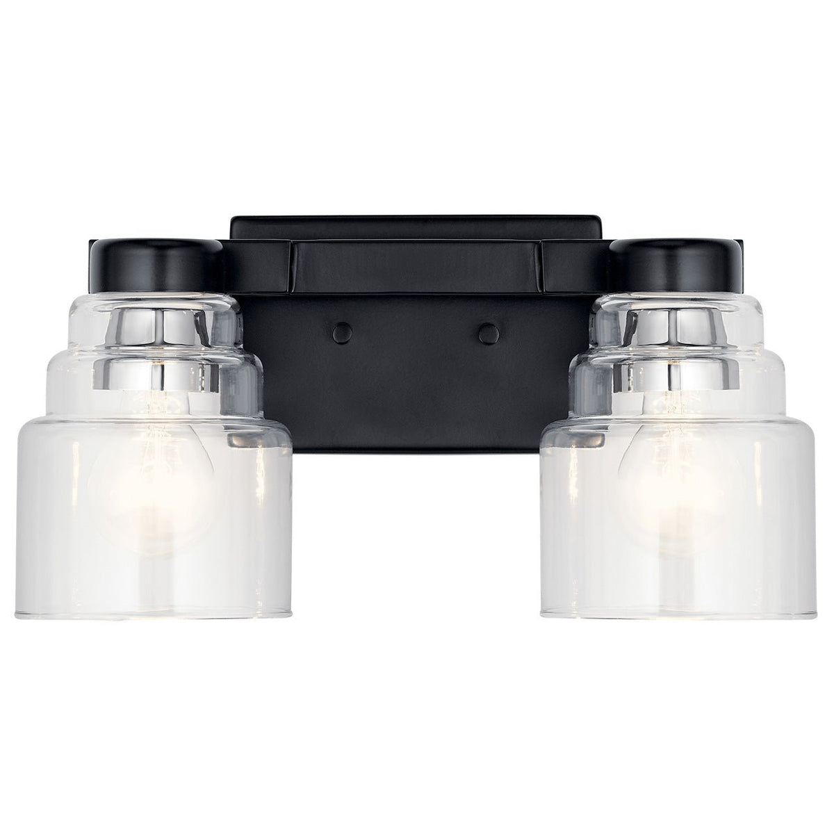 KICHLER-55011BKKICHLER Vionnet 55011 2 Light Vanity Light with Clear Glass