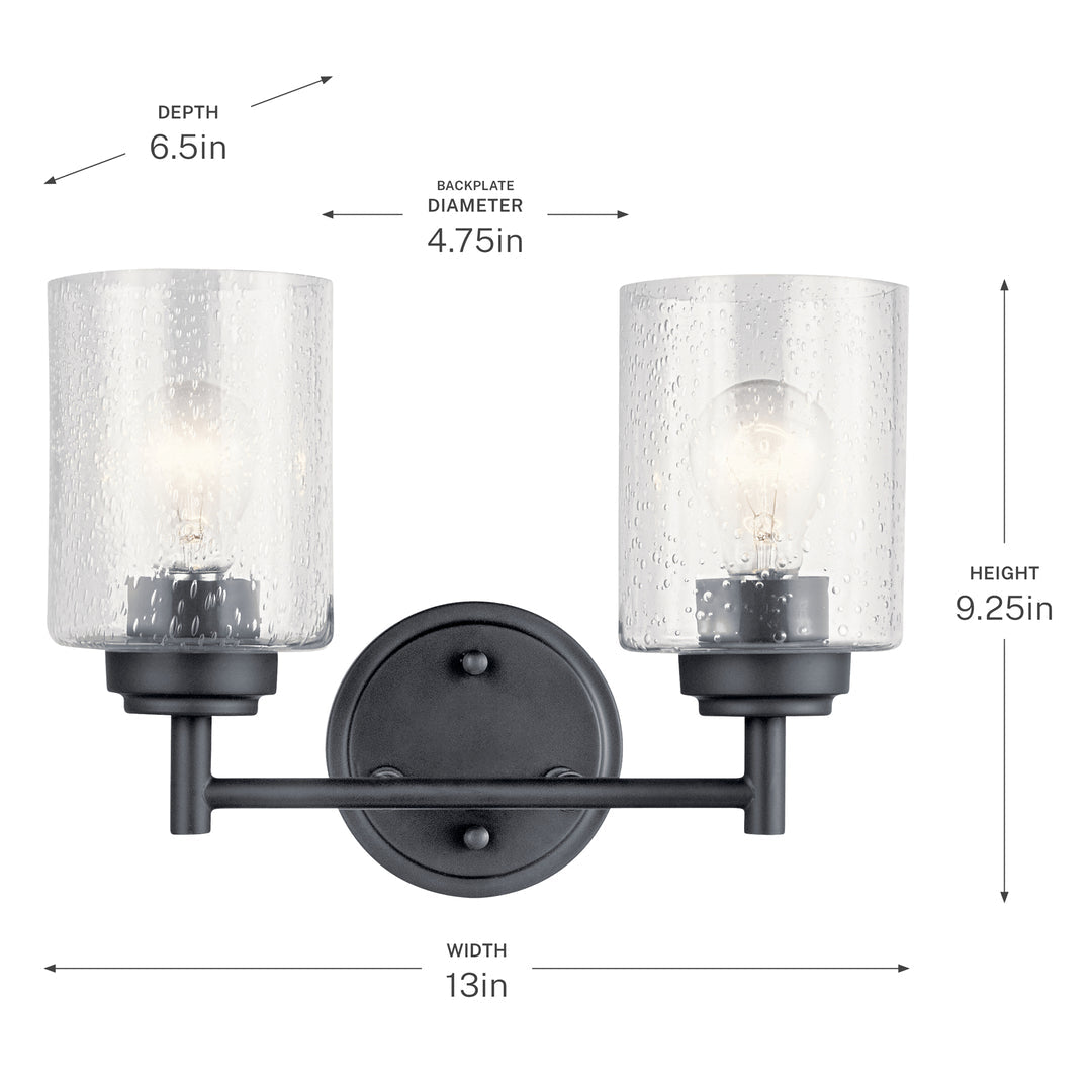 KICHLER-45885NBRKICHLER Winslow 45885 2 Light Vanity Light with Clear Glass