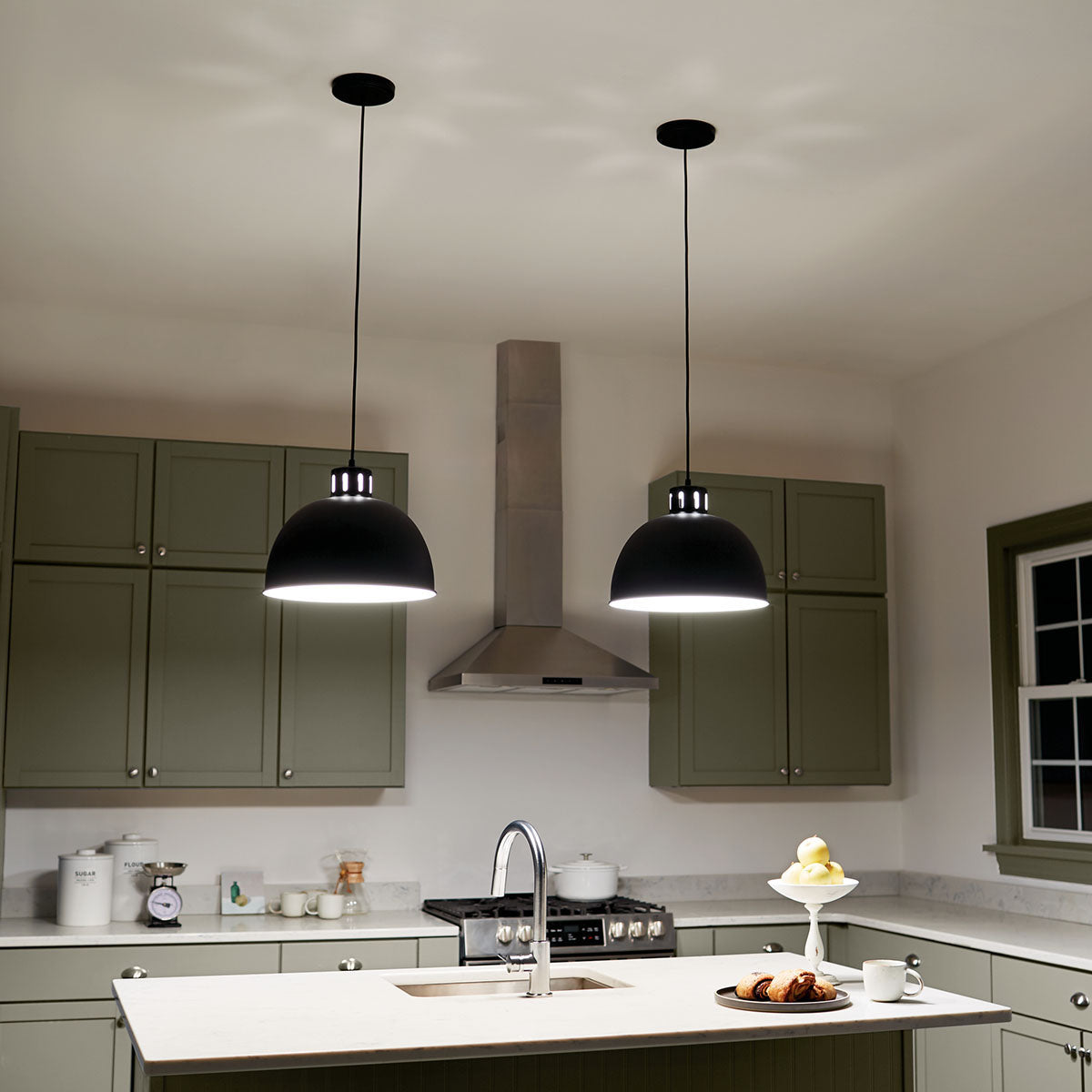Night time Kichen image featuring Zailey pendant 52153BK