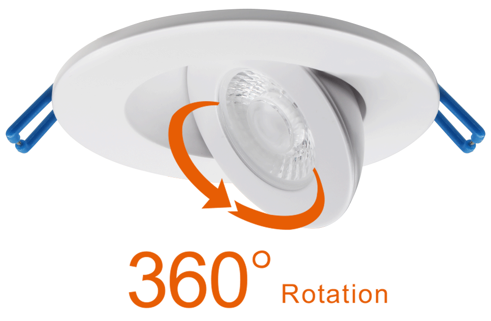 LOTUS - ADS2FGSTRGBCW - BKLotus ADS2FGSTRGBCW 2" 5W LED Floating Gimbal RGBTW