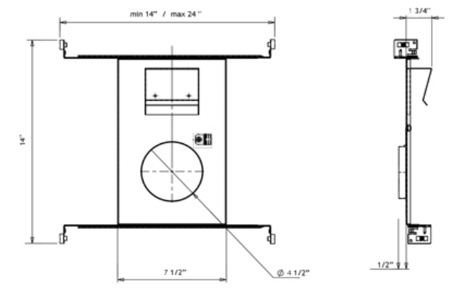 LOTUS - FRP412Lotus FRP412 4.5″ Flanged Rough - In Plates