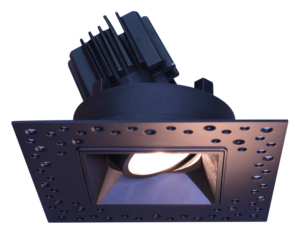 LOTUS - LSG3 - 5CCT - HO - IT - BKLotus LSG3 - HO - IT 3" 11W LED Square Trimless Recessed Gimbal Selectable CCT/DTW