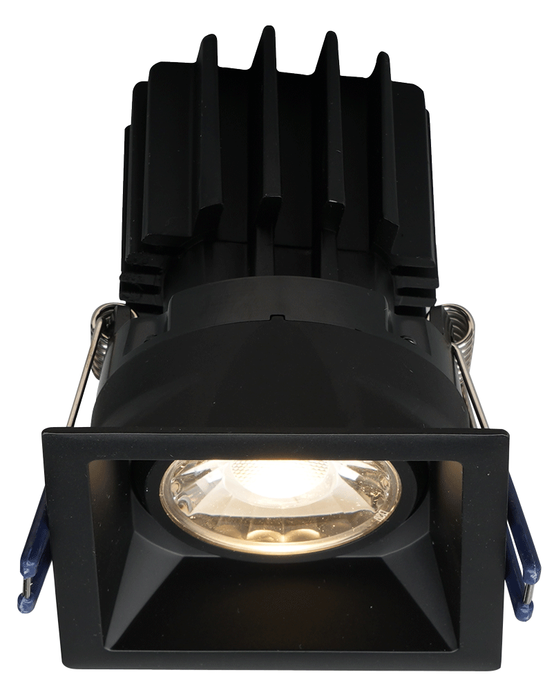 LOTUS - LSG3 - 5CCT - HO - TT - BKLotus LSG3 - HO - TT 3" 11W LED Square Regressed Gimbal Thin Trim Selectable CCT/DTW