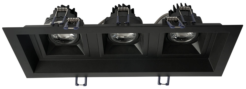 LOTUS - LSG3 - 5CCT - HO - TT - BKLotus LSG3 - HO - TT 3" 11W LED Square Regressed Gimbal Thin Trim Selectable CCT/DTW