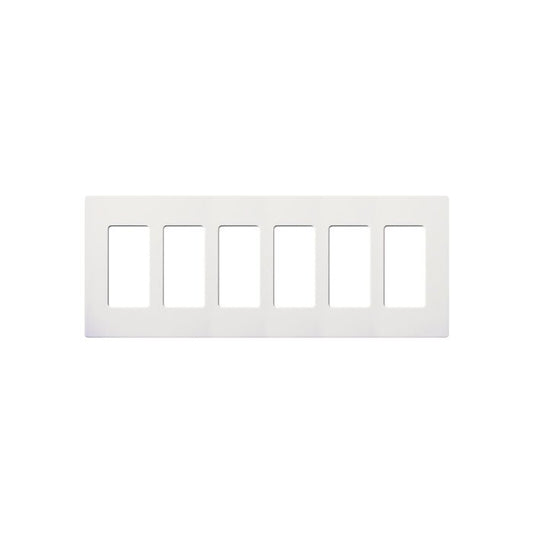 LUTRON-CW-6-WHLutron CW - 1 - WH Claro 1 - 6 Gang Wall Plate Decora Gloss Finish