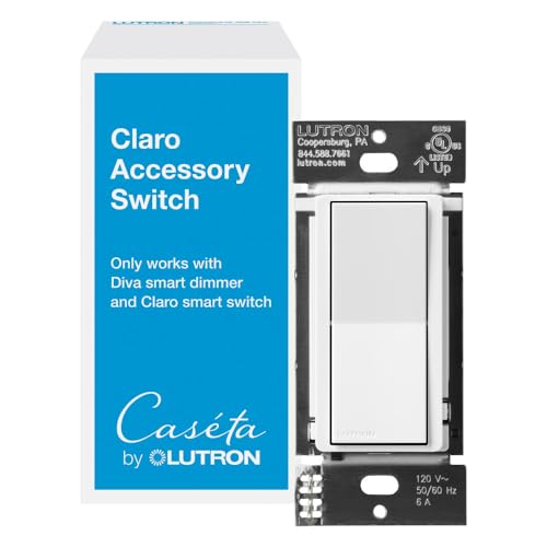 LUTRON-DVRF-AS-WHLutron DVRF - AS Claro Smart Accessory Switch Multi - Location On/Off
