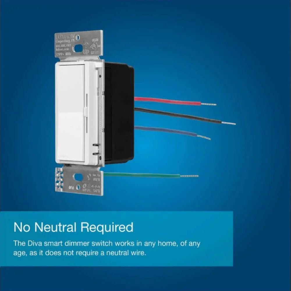 LUTRON-DVRF-BDG-1DLutron DVRF - BDG - 1D Diva Smart Dimmer Switch Starter Kit for Caseta Smart Lighting
