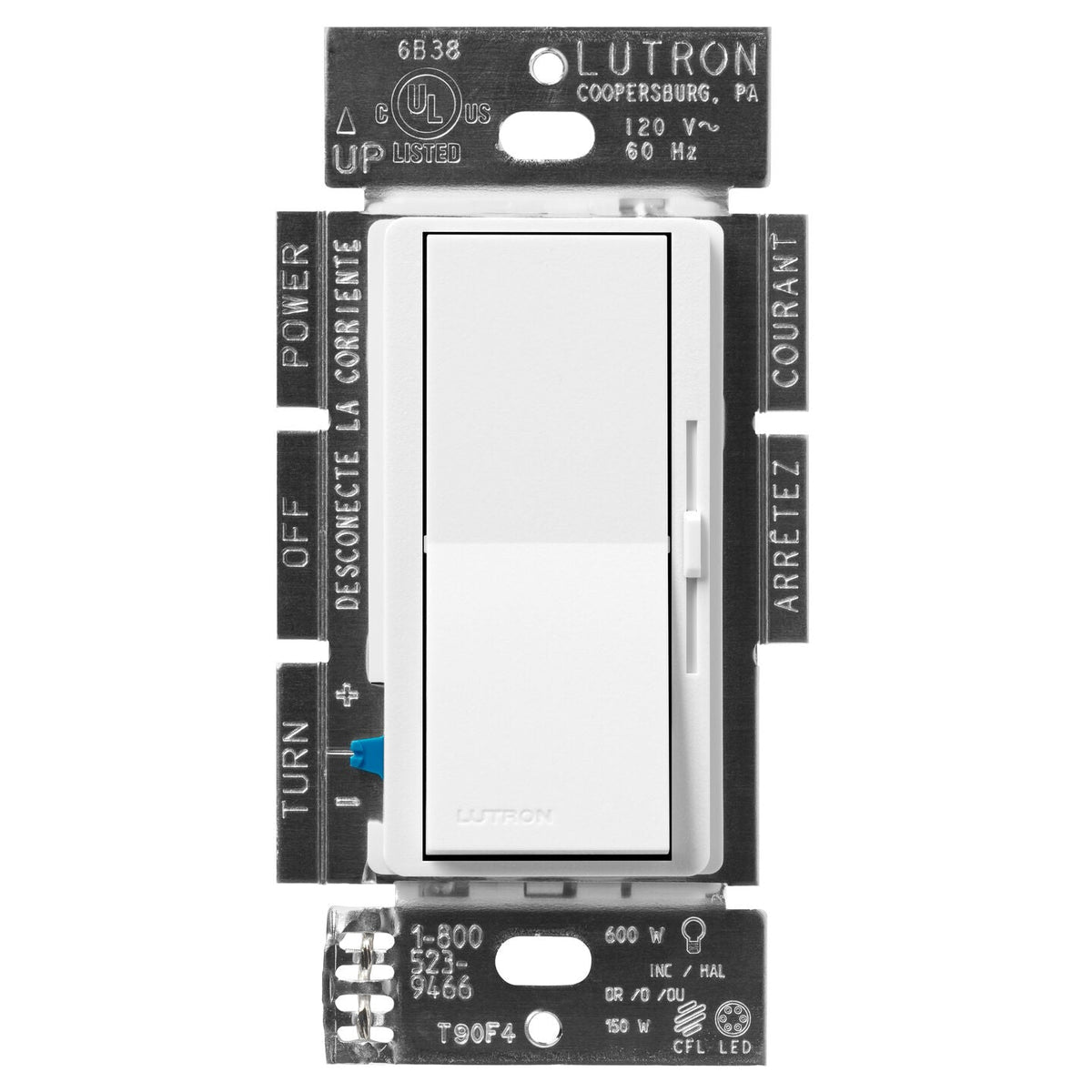 LUTRON-DVSCSTV-SWLutron DVSCSTV - SW Diva 0 - 10V Dimmer Switch 8A 50mA Sink Single - Pole/3 - Way