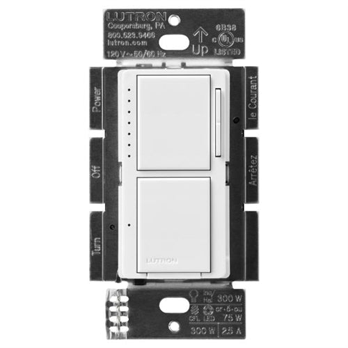 LUTRON-MACL-L3S25-WHLutron MACL-L3S25-WH Maestro LED+ Dual Dimmer and Switch, White