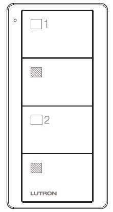 LUTRON-PJ2-4B-GWH-S21Lutron PJ2-4B-GWH-S21 Pico 4-Button Wireless Remote for Shades, White