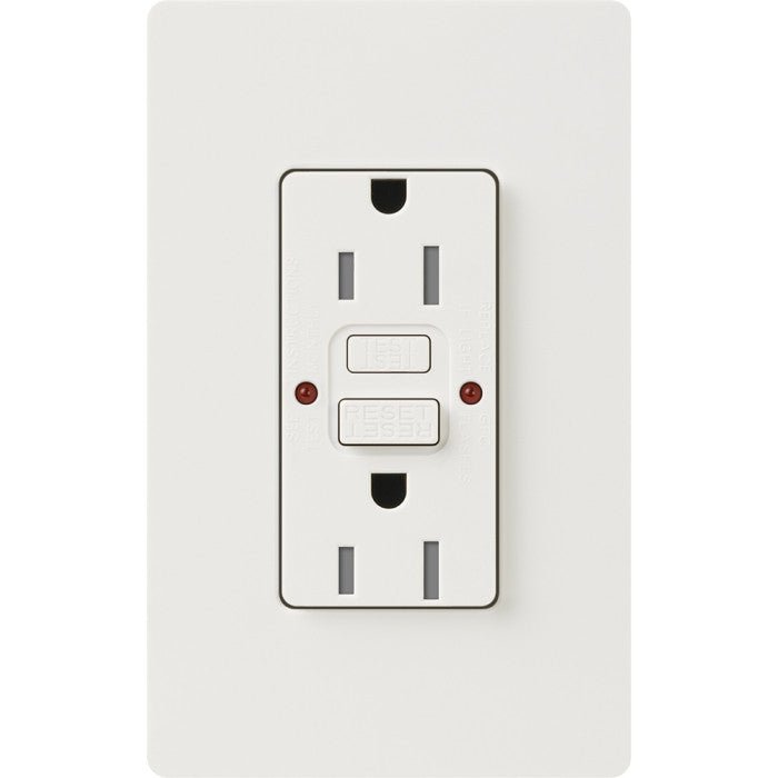 LUTRON-SCR-15-GFST-SWLutron SCR-15-GFST-SW Claro 15A Tamper-Resistant GFCI Receptacle, Snow