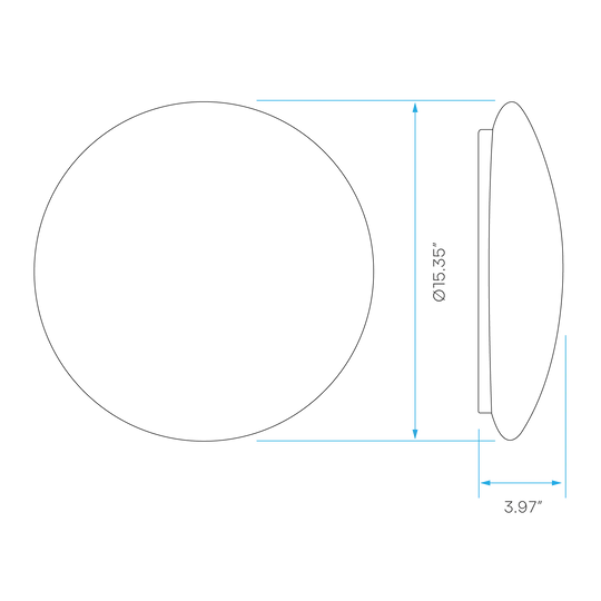 LUXRITE - LR23151Luxrite LR23151 17" 34W Surface Mount Selectable CCT Optional Decorative Canopy