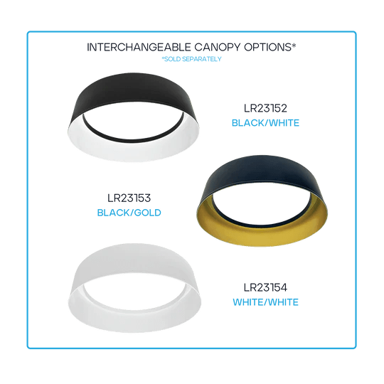 LUXRITE - LR23151Luxrite LR23151 17" 34W Surface Mount Selectable CCT Optional Decorative Canopy