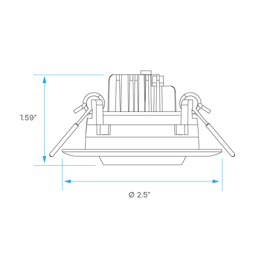 LUXRITE-LR23236Luxrite LR23236 2" 5W LED Spotlight Gimbal Round Selectable CCT