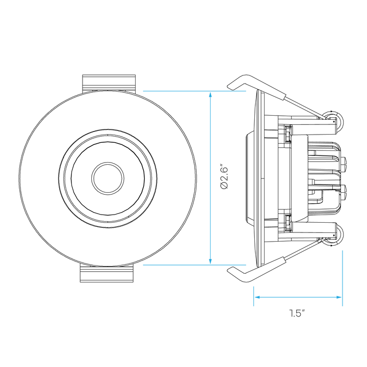 LUXRITE-LR23301Luxrite LR23300 2" 6W Recessed Gimbal Selectable CCT
