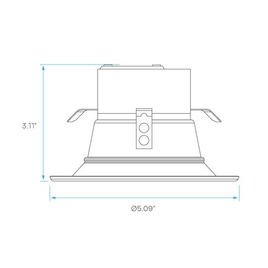 LUXRITE-LR23790Luxrite LR23790 4" 10W LED Round Baffled Retrofit Selectable CCT