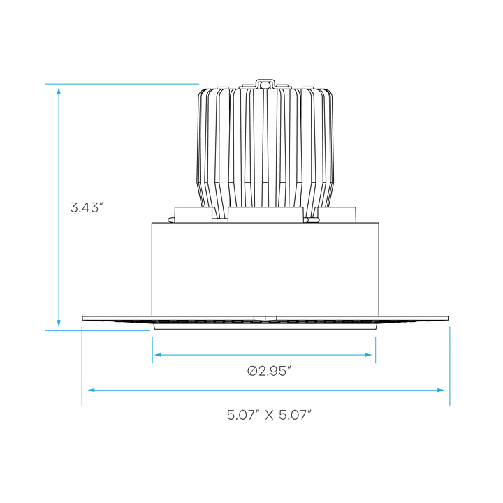 LUXRITE - LR25433Luxrite LR25433 3" 12W LED Trimless Floating Gimbal Spotlight Selectable CCT