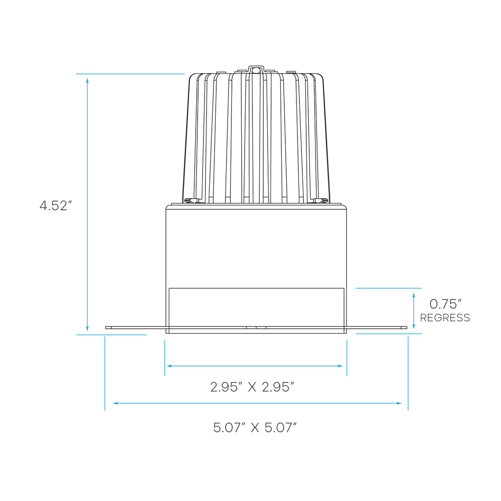 Luxrite - LR25437Luxrite LR25437 3" 15W Trimless Regressed Spotlight Selectable CCT