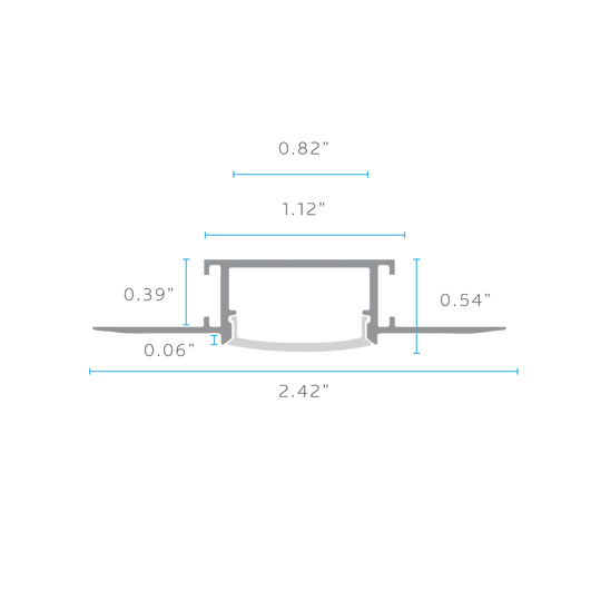 LUXRITE - LR43100 - 4Luxrite LR43100 Recessed LED Tape Mud In Channels .82"