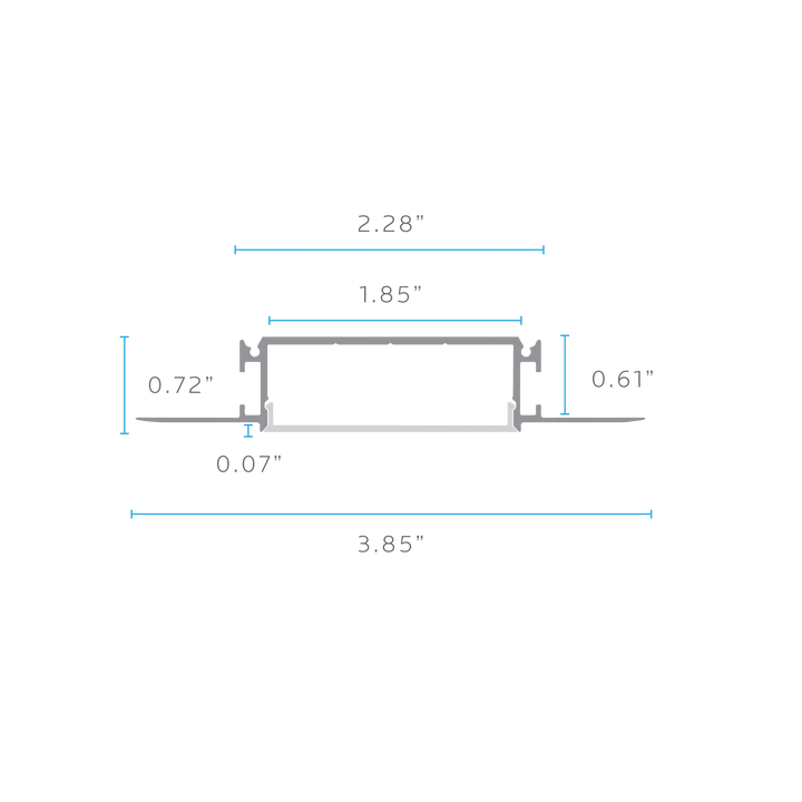 LUXRITE - LR43120 - 4Luxrite LR43120 Recessed LED Tape Mud In Channels 1.85"