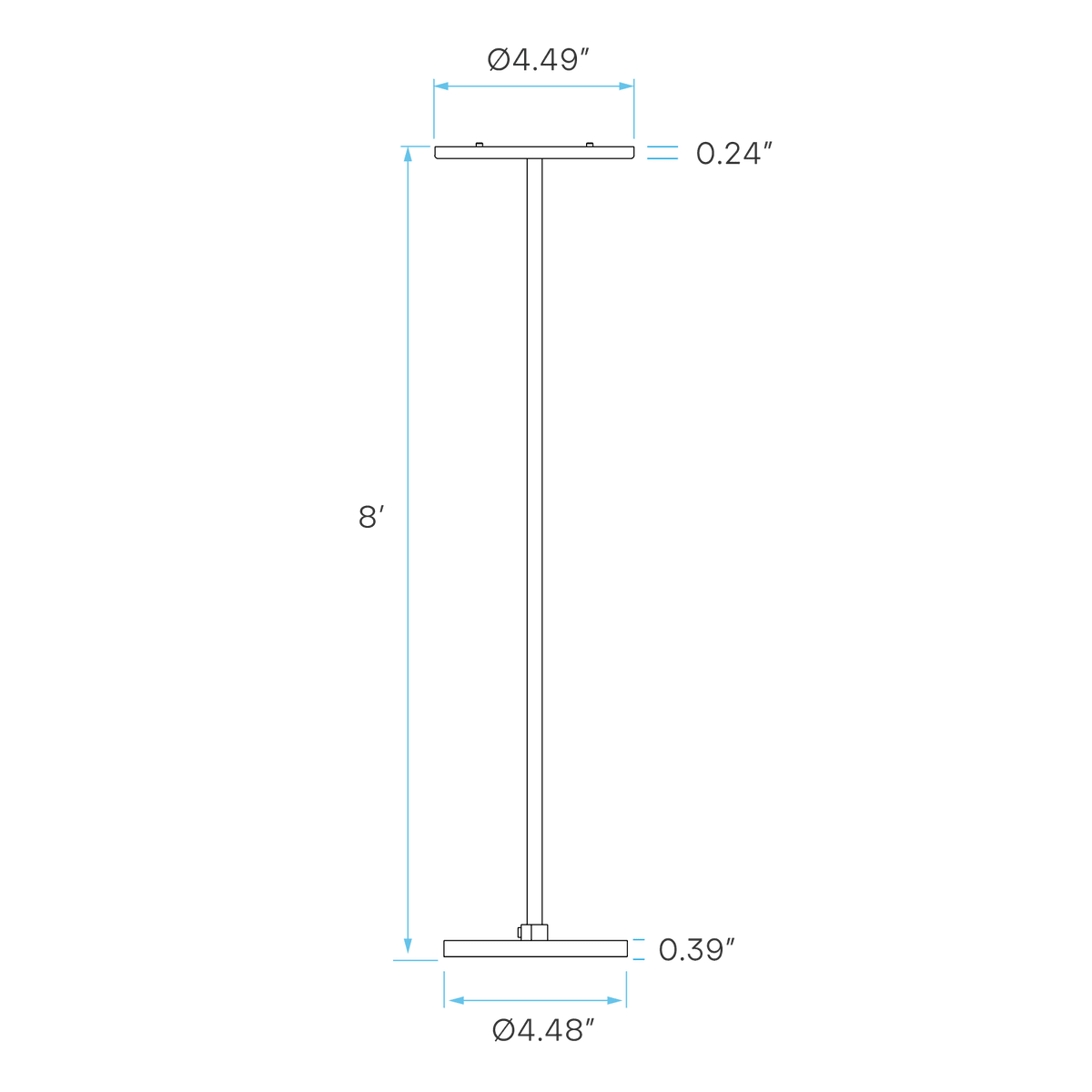 LUXRITE-LR43786Luxrite LR43785 4.5" Cylinder System Surface Mount 8' Cable