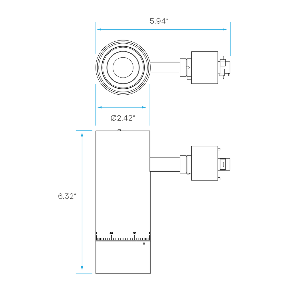 LUXRITE - LR43872Luxrite LR43872 15W 2.5" Zoomable H - Track Head Selectable CCT