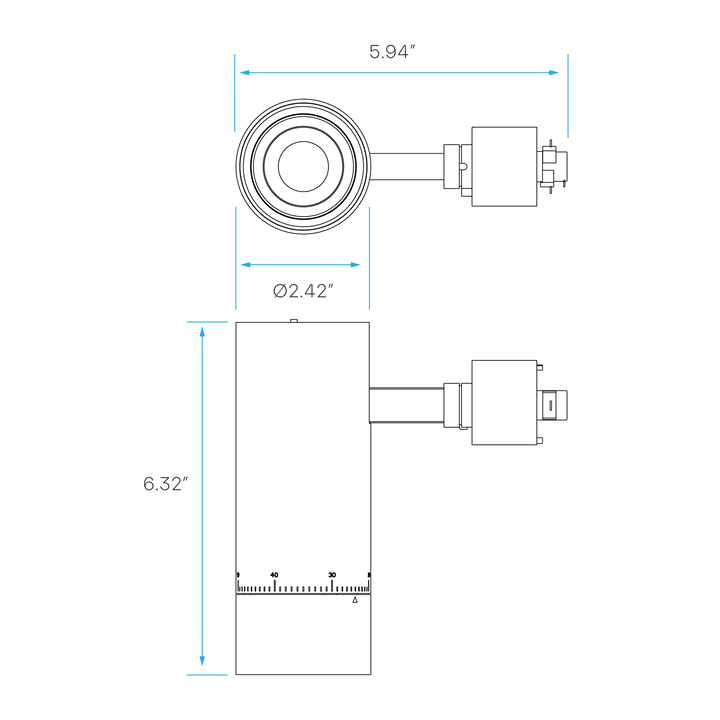 LUXRITE - LR43873Luxrite LR43873 15W 2.5" Zoomable H - Track Head Selectable CCT