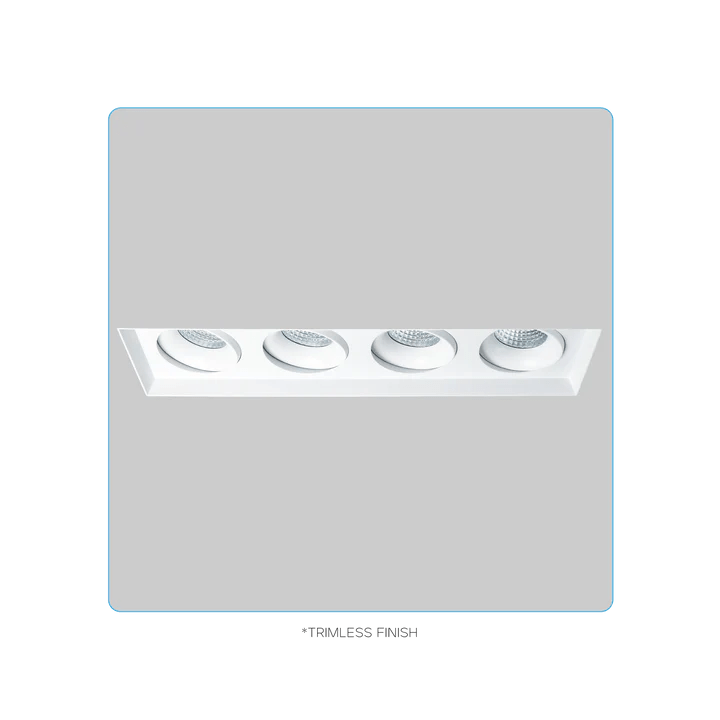 LUXRITE - LR32206Luxrite Omni LR32206 4" 60W LED Trimless 4 Head Gimbal Selectable CCT