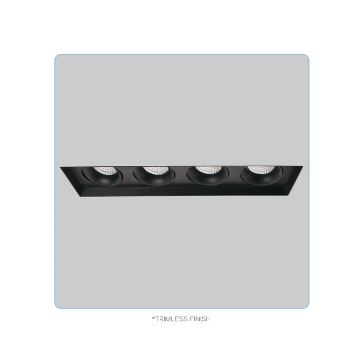 LUXRITE - LR32207Luxrite Omni LR32207 4" 60W LED Trimless 4 Head Gimbal Selectable CCT