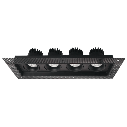 LUXRITE - LR32207Luxrite Omni LR32207 4" 60W LED Trimless 4 Head Gimbal Selectable CCT