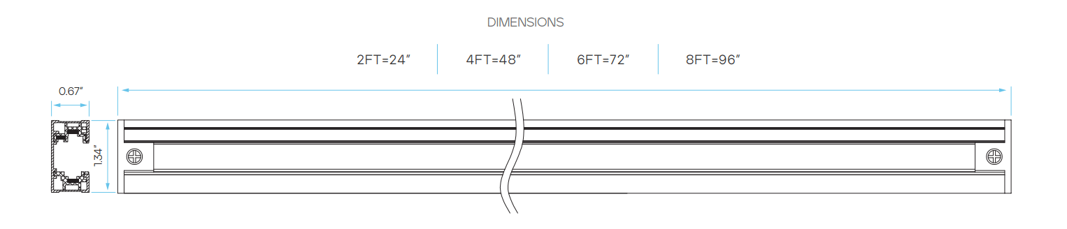 LUXRITE - LR43800Luxrite TrackRite LR438XX H Track Single Circuit 3 Wire Track