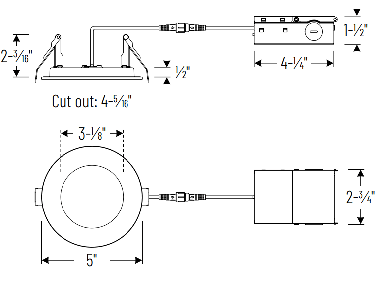 NORA - NFRC - R4W1TWNora NFRC - R4 12W 4" Fire Rated Flat LED Downlight Selectable CCT
