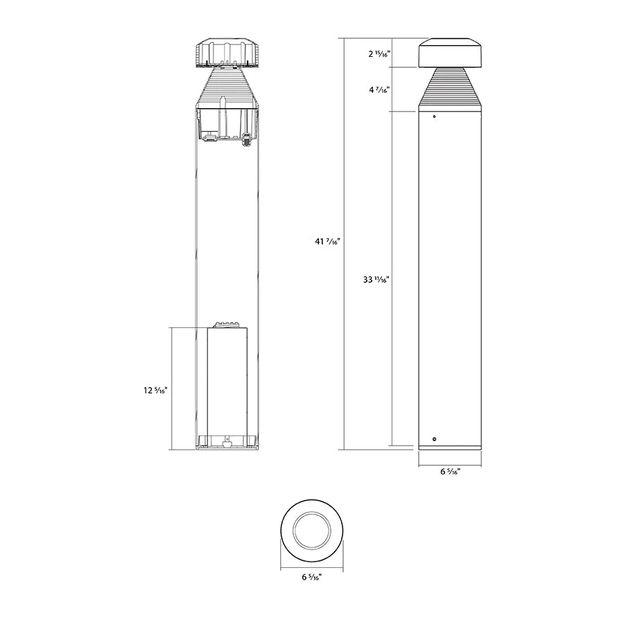 RAB-B17MWRAB B17M Mushroom Top Bollard Selectable Wattage + CCT