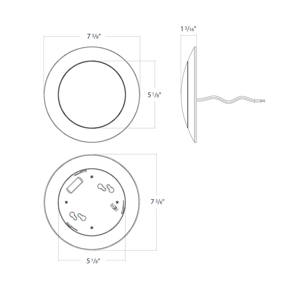 RAB - DISK17 - 6/BPRAB DISK17 - 6 6" 10W Surface Mount Disk Light Selectable CCT