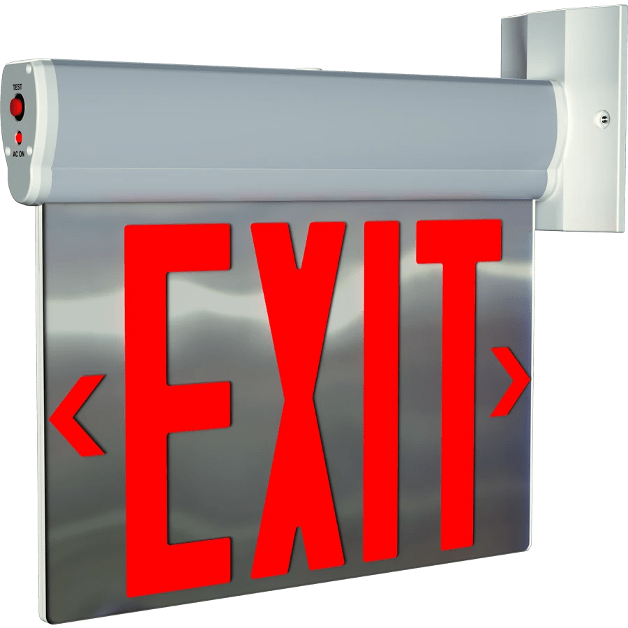 RAB - ELXNYC - MPRAB ELXNYC - MP Double Face Edge Lit Exit Sign Red/Green Letters NYC Approved