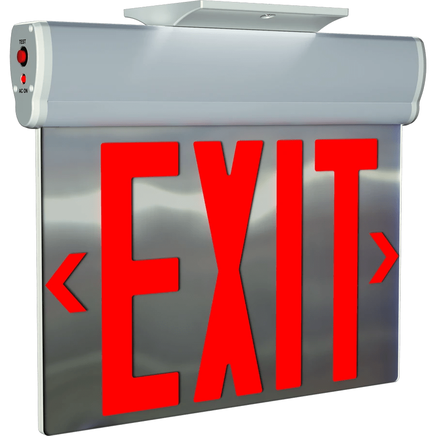 RAB - ELXNYC - MPRAB ELXNYC - MP Double Face Edge Lit Exit Sign Red/Green Letters NYC Approved